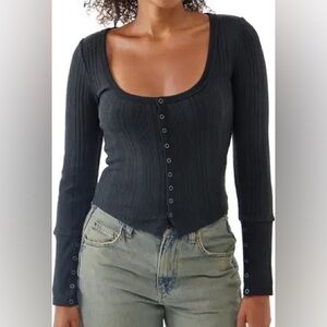 BDG Urban Outfitters Ribbed Scoop Neck Top